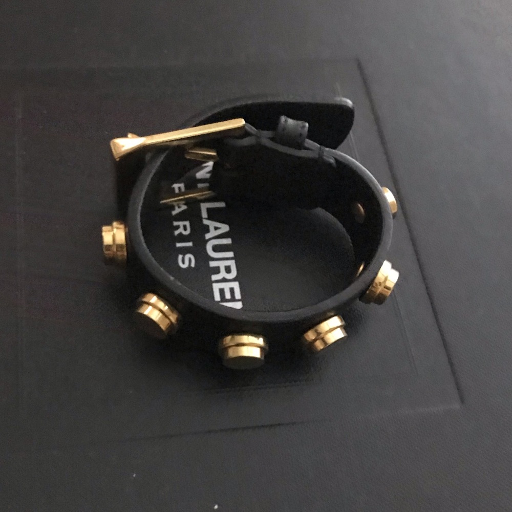 Saint Laurent gold stud bracelet